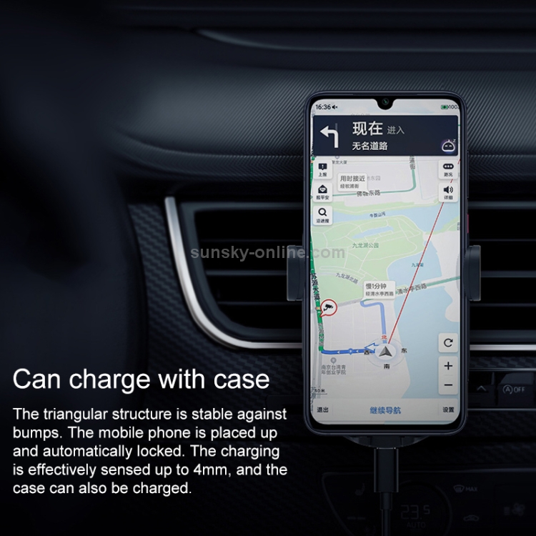 Original Xiaomi 10W Wireless Car Charger Universal Fast Charge Version(Black)