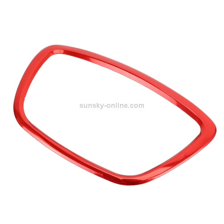 Décoration d'autocollant de garniture de couverture d'anneau de volant  automatique de voiture pour Audi (rouge)