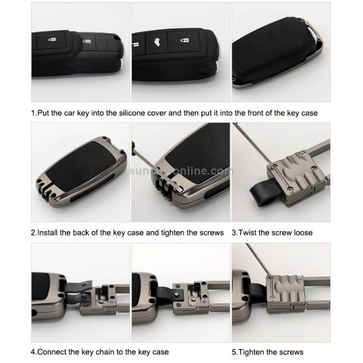 Clé de voiture 2 boutons flip key kit de conversion boîtier de clé adapté  pour clé