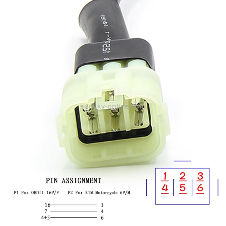 Cavo Adattatore 6 A 16 Pin OBD2 OBDII Diagnostica Per KTM