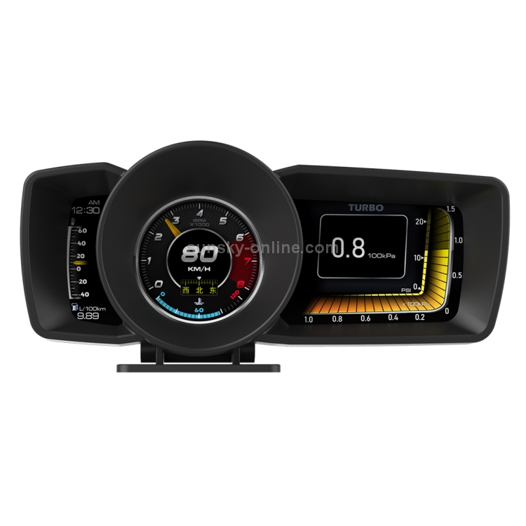 Affichage tête haute Hud de voiture, double Obd2 GPS Affichage