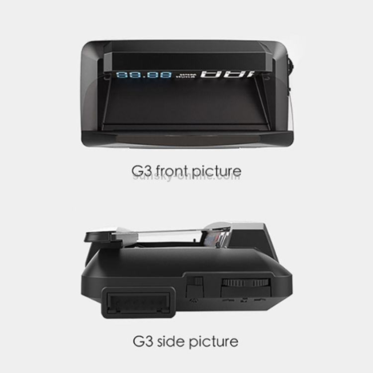 H400G Coche 3.5 pulgadas Modo GPS HUD Head-up Display Soporte Velocidad / Tiempo / Distancia Pantalla - 2