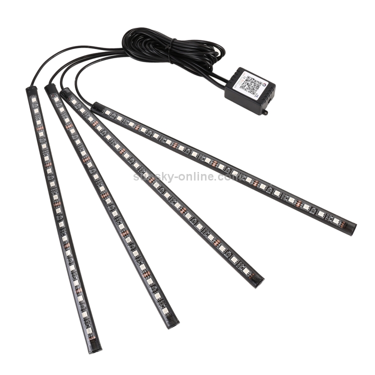2PCS LED Atmosphäre Lampe Auto Voice Control Atmosphäre Licht USB