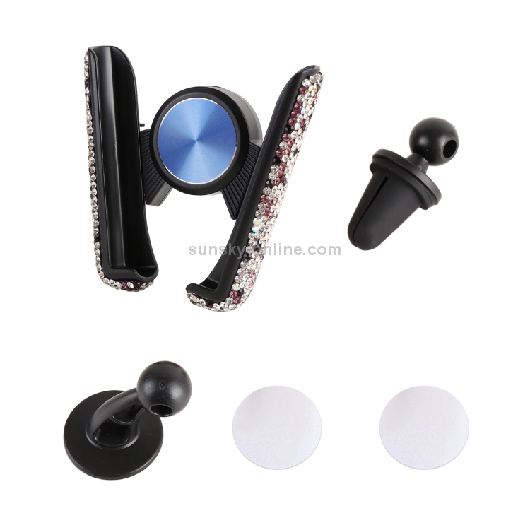 Universal Car Diamond Air Vent Mount Phone Holder for 6-8.5cm Wide Mobile Phone (Purple) Universal Car Diamond Air Vent Mount Phone Holder for 6-8.5cm Wide Mobile Phone (Purple)