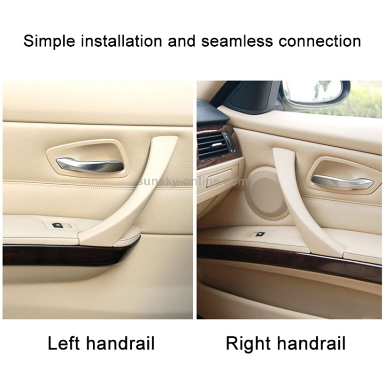 Assemblage de poignée de porte d'accoudoir intérieur gauche gauche pour BMW  E90 2005-2012, gauche et droite Universal (gris)