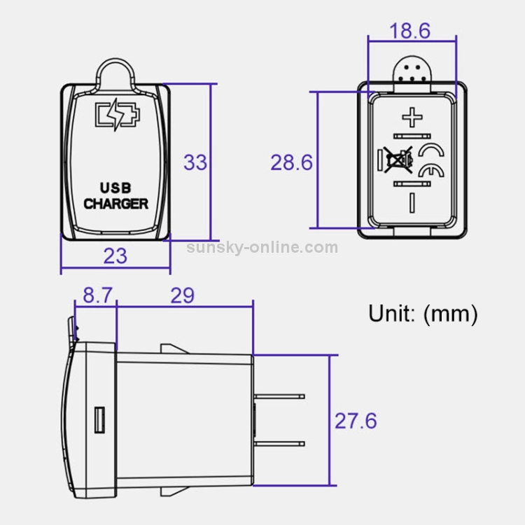 Car 3.1A USB Double-sided Mobile Phone Charger for Toyota Car 3.1A USB Double-sided Mobile Phone Charger for Toyota