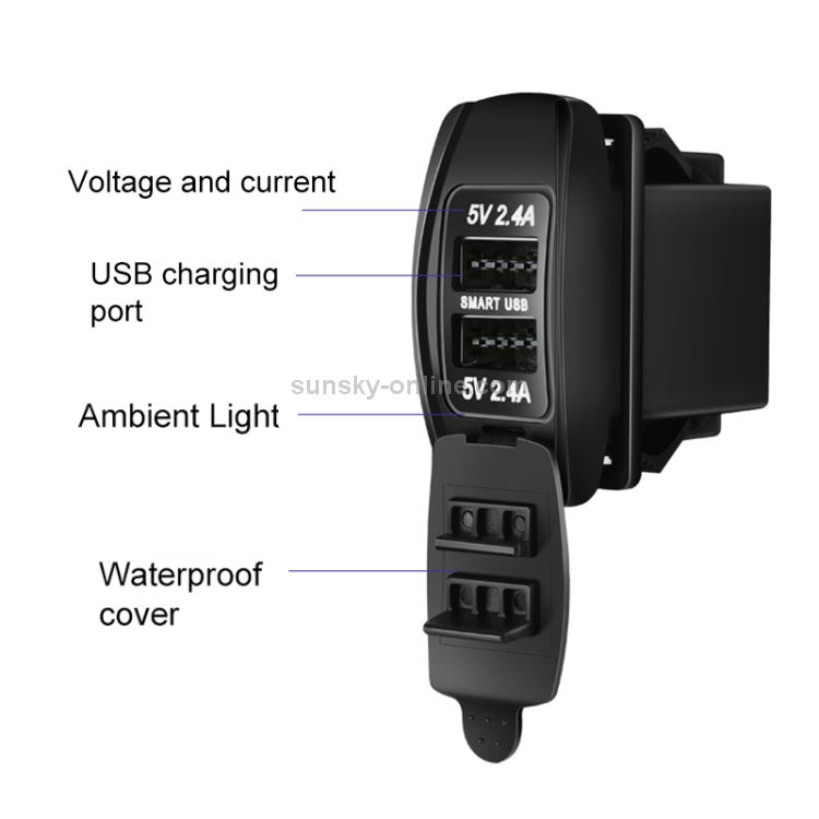 Car 4.8A Double-sided Mobile Phone Charger Car 4.8A Double-sided Mobile Phone Charger