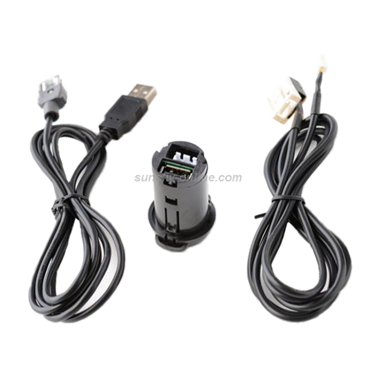Câble adaptateur audio USB / AUDIO de voiture RD45 USB / Aux Citroen C2 /  C5 / Peugeot 207/307/408/508/4007