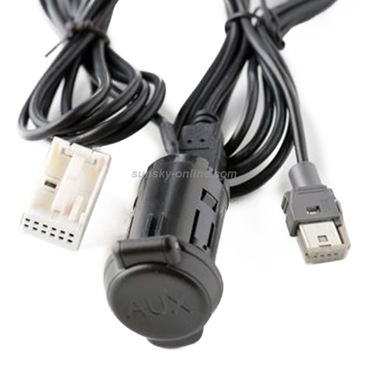 Câble adaptateur audio USB / AUDIO de voiture RD45 USB / Aux Citroen C2 /  C5 / Peugeot 207/307/408/508/4007