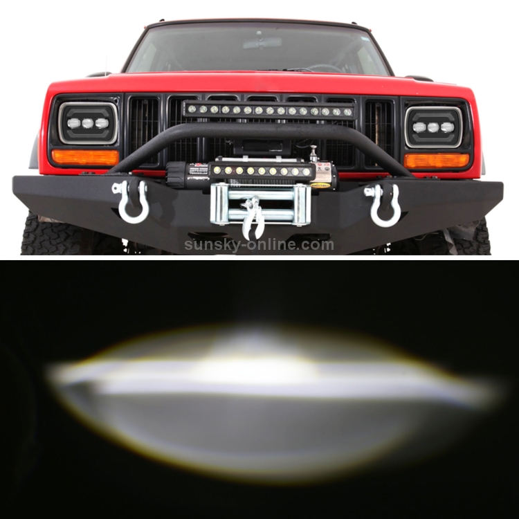 2073S 1 Pair 7 inch Car Square Headlight Work Light