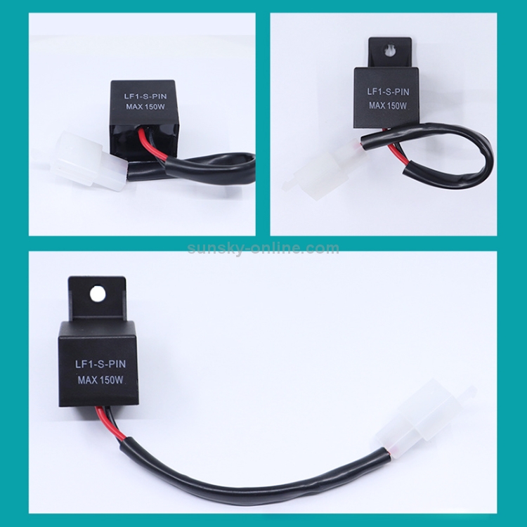Motorcycle 2PIN with Wire Sealing Rubber Relay LED Light Control Turn ...