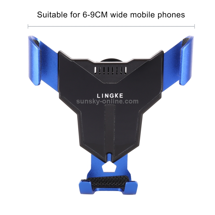 LINGKE 360-degree Multifunctional Car Air Outlet Silent Metal Gravity Mobile Phone Holder with Aromatherapy