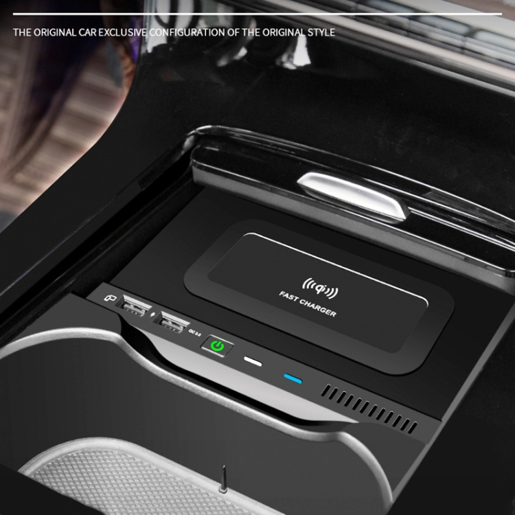 HFC-1020 Car Qi Standard Wireless Charger 10W Quick Charging for Mercedes-Benz A Class 2019-2022, Left and Right Driving HFC-1020 Car Qi Standard Wireless Charger 10W Quick Charging for Mercedes-Benz A Class 2019-2022, Left and Right Driving
