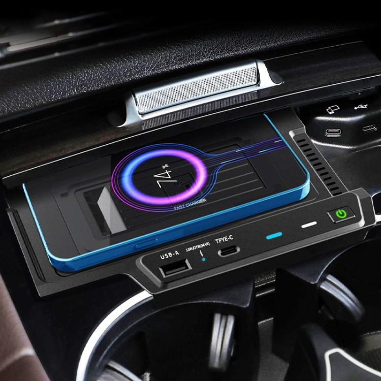 HFC-1022 Car Qi Standard Wireless Charger 15W Quick Charging for Mercedes-Benz GLE 2020-2022, Left and Right Driving HFC-1022 Car Qi Standard Wireless Charger 15W Quick Charging for Mercedes-Benz GLE 2020-2022, Left and Right Driving