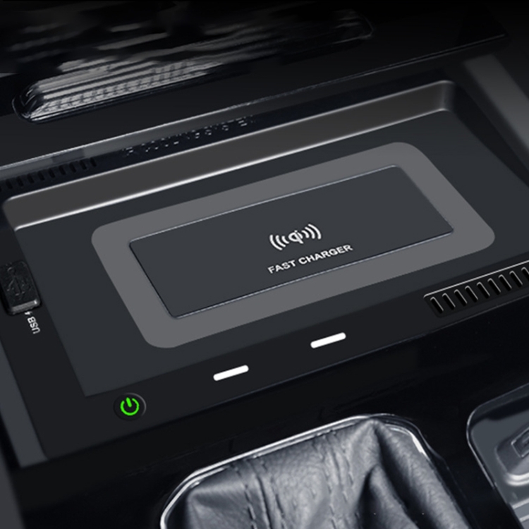 HFC-1031 Car Qi Standard Wireless Charger 10W Quick Charging for Volkswagen Teramont 2018-2020, Left Driving HFC-1031 Car Qi Standard Wireless Charger 10W Quick Charging for Volkswagen Teramont 2018-2020, Left Driving