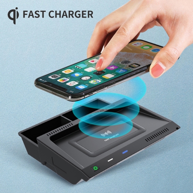 HFC-1032 Car Qi Standard Wireless Charger 10W Quick Charging for Volkswagen Tayron 2019-2022, Left Driving HFC-1032 Car Qi Standard Wireless Charger 10W Quick Charging for Volkswagen Tayron 2019-2022, Left Driving