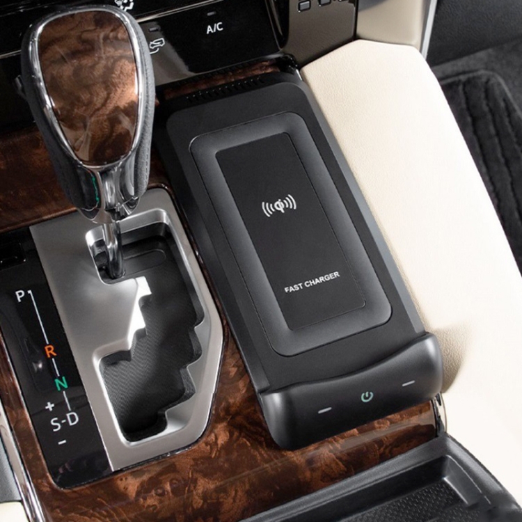HFC-1063 Car Qi Standard Wireless Charger 10W Quick Charging for Toyota Alphard 2015-2021, Left Driving HFC-1063 Car Qi Standard Wireless Charger 10W Quick Charging for Toyota Alphard 2015-2021, Left Driving