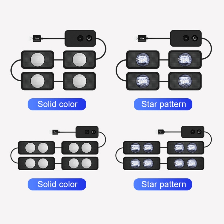 A17 auto colorato a LED Atmosfera a LED RGB ATTIVATA LIGHIO LIGHT, versione  a stella singola