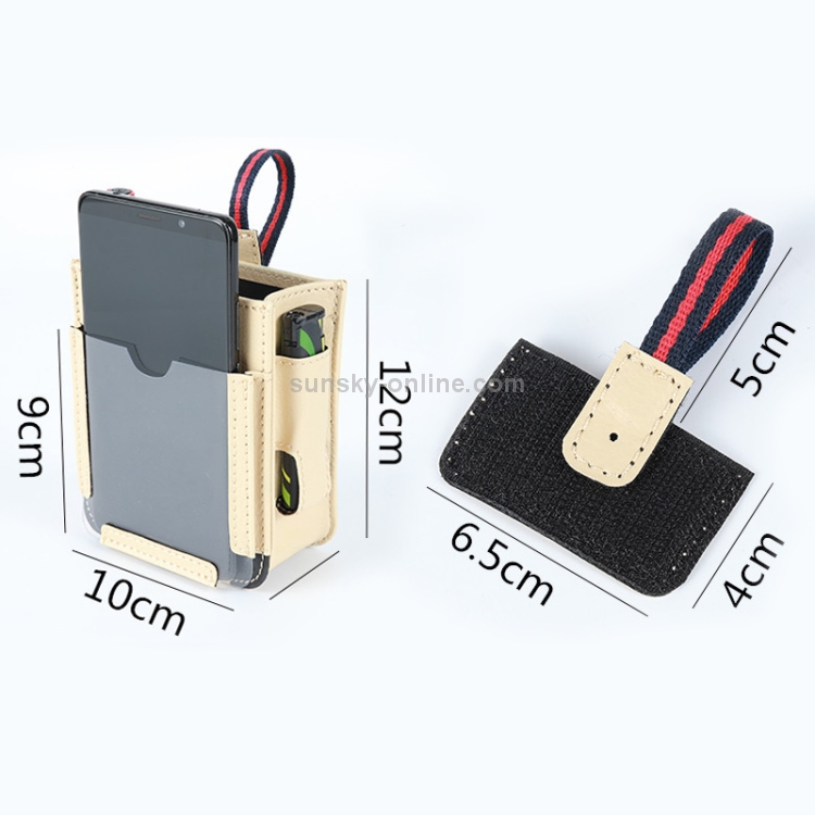 Bolsa de almacenamiento de salida de aire para automóvil Bolsa colgante de almacenamiento para teléfono móvil (rojo) - 2