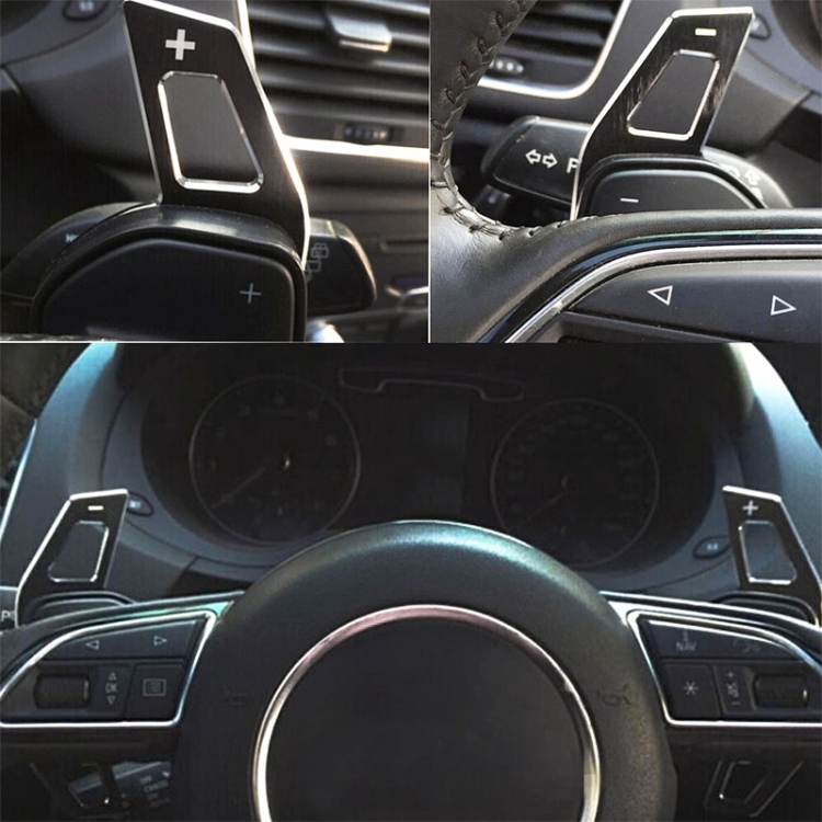 Noir - Palettes de changement de vitesse en aluminium pour Audi