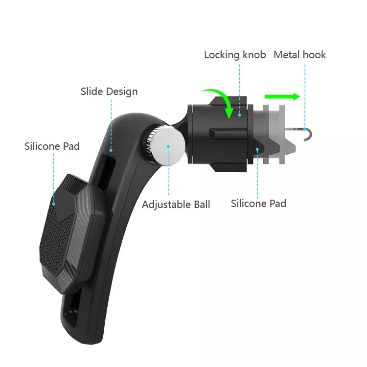 Multifunctional Car Air Conditioner Air Outlet Magnetic Phone Holder (Black)