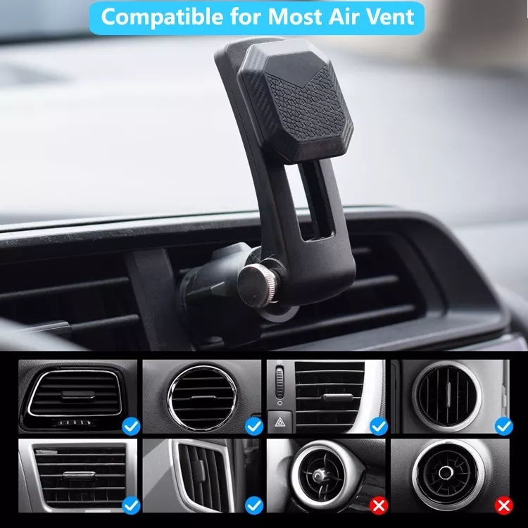 Multifunctional Car Air Conditioner Air Outlet Magnetic Phone Holder (Black)