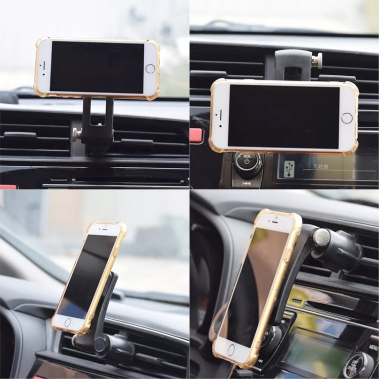 Multifunctional Car Air Conditioner Air Outlet Magnetic Phone Holder (Black)