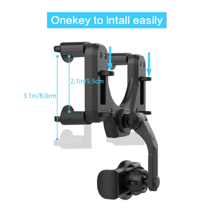Car Rear Mirror Navigation Phone Holder (Black) Car Rear Mirror Navigation Phone Holder (Black)
