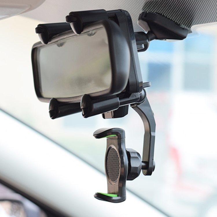 Car Rear Mirror Navigation Phone Holder (Black) Car Rear Mirror Navigation Phone Holder (Black)