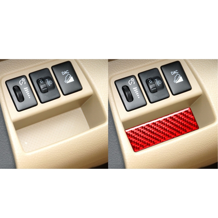 carbon fiber Headlight switch Panel Cover For Toyota 2006-2013 RAV4 Décor Trim 