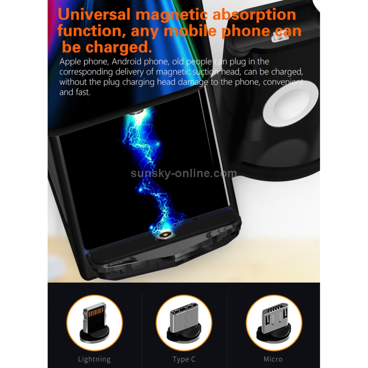 A9 10W 6 In 1 Multi-function Split Design Car Fast Charging Induction Wireless Charger(Black) A9 10W 6 In 1 Multi-function Split Design Car Fast Charging Induction Wireless Charger(Black)