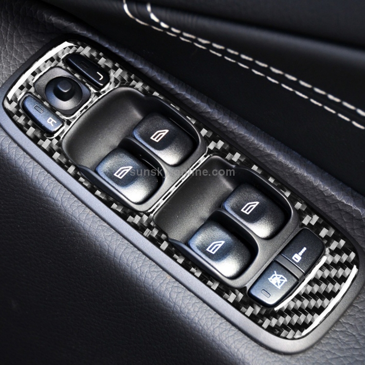 Car Carbon Fiber Window Lift B Dekorativer Aufkleber für Volvo XC90  2008-2014, Rechtsfahrt