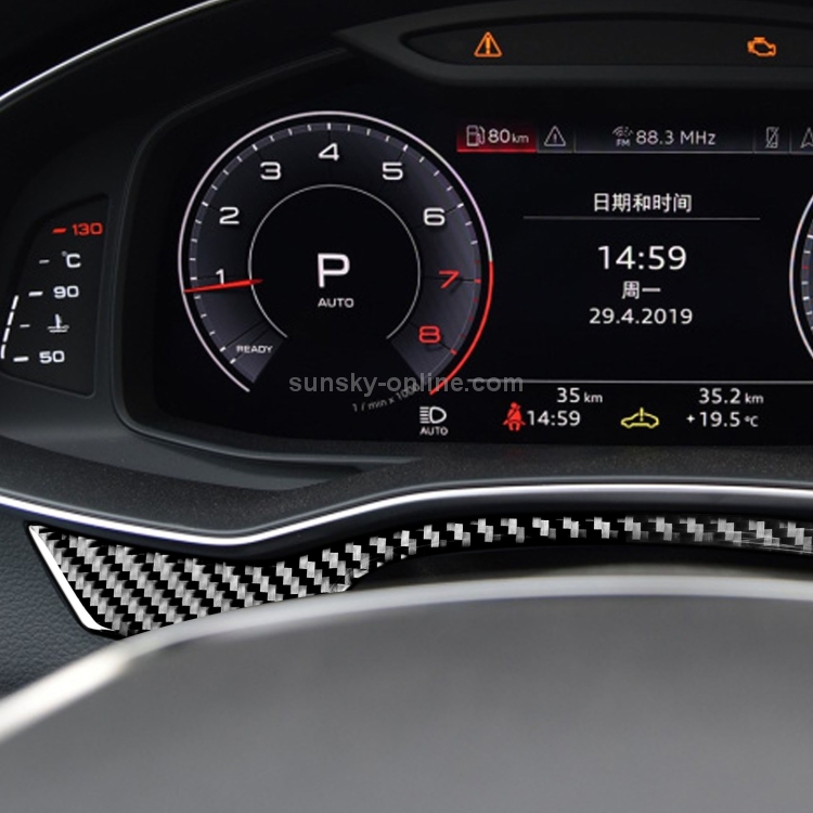 Car Carbon Fiber Dashboard Dekorative Aufkleber für Audi A6l / A7