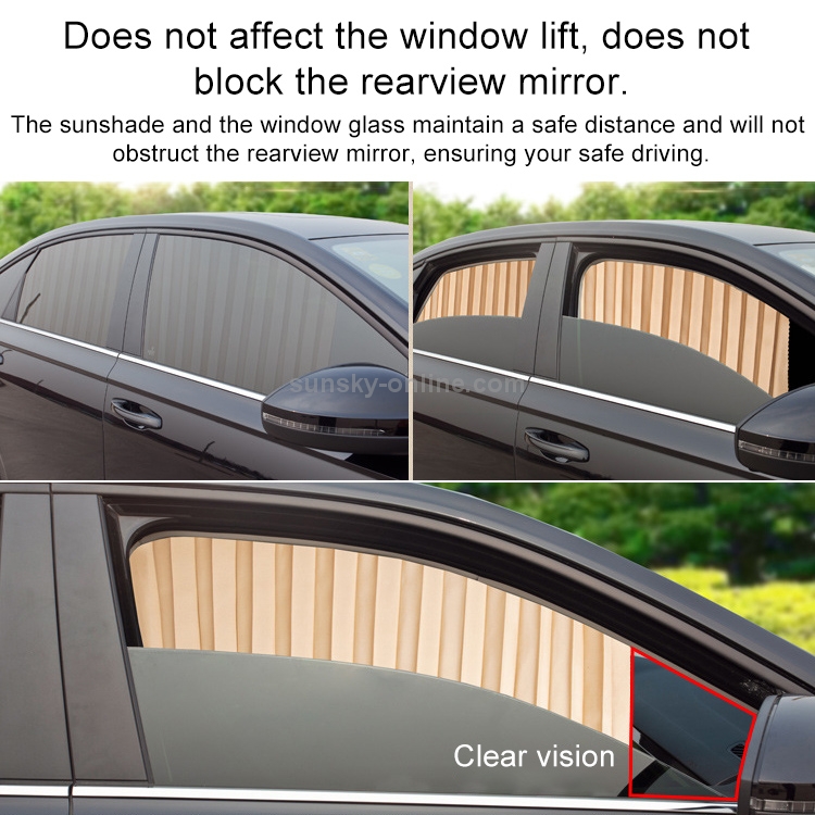 2 PCS Car Auto Sonnenschutzvorhänge Windschutzscheibenabdeckung für den  Vordersitz (Silber)