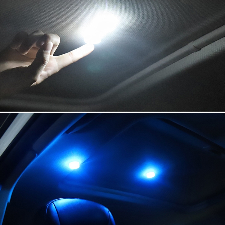 1 pièce Lumière d'ambiance bleu en plastique voiture LED intérieur