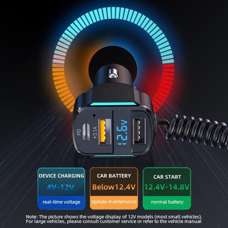 K4 Car 3 in 1 PD + USB Dual Port Fast Charger with Spring Data Cable K4 Car 3 in 1 PD + USB Dual Port Fast Charger with Spring Data Cable