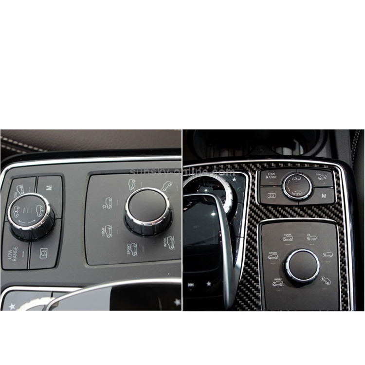 Auto Carbon Fiber Solid Color Zentralsteuerung Armlehnenbox Multimedia  Panel B Dekorativer Aufkleber für Mercedes-Benz GLE 2015-2018 / GLS  2016-2018 / M Klasse 2012-2015, Linkslenker