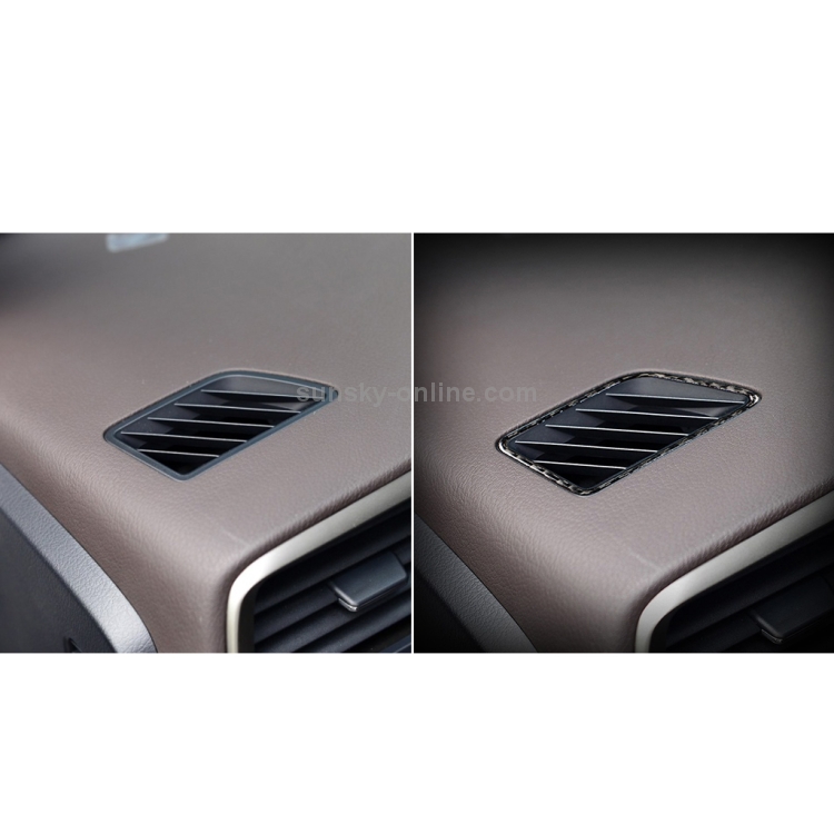 Etiqueta engomada decorativa de la salida de aire del tablero de instrumentos de fibra de carbono del coche para Lexus RX300 / 270 / 200T / 450h 2016-2019, unidad universal izquierda y derecha - 4