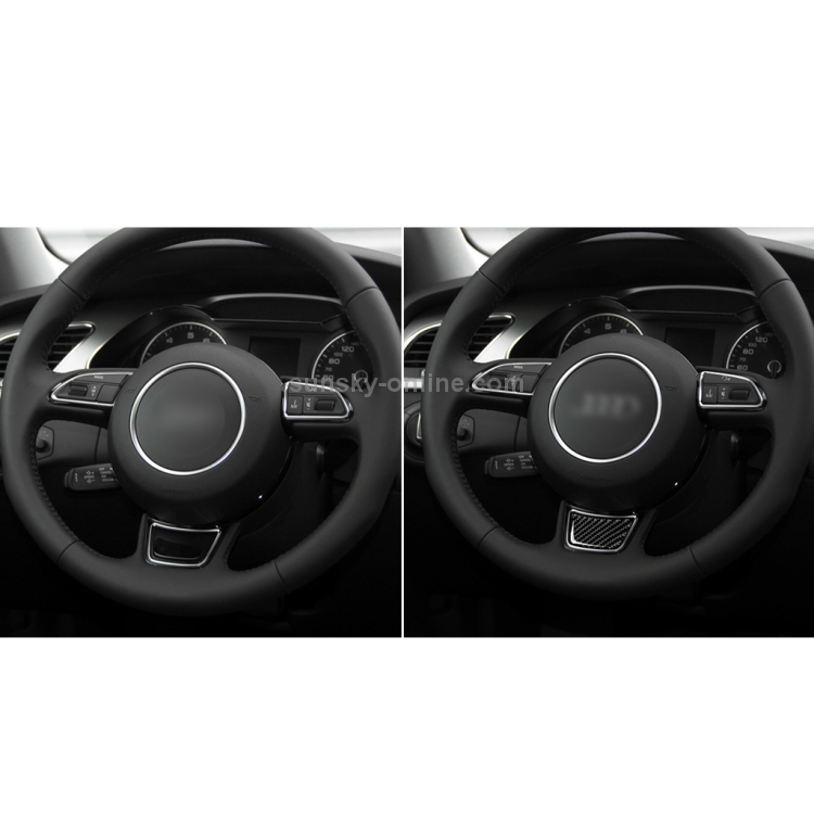 Autocollant décoratif de volant en Fiber de carbone de voiture pour Audi A6  S6 C7 A7 S7 4G8 2012-2018, entraînement gauche et droit universel