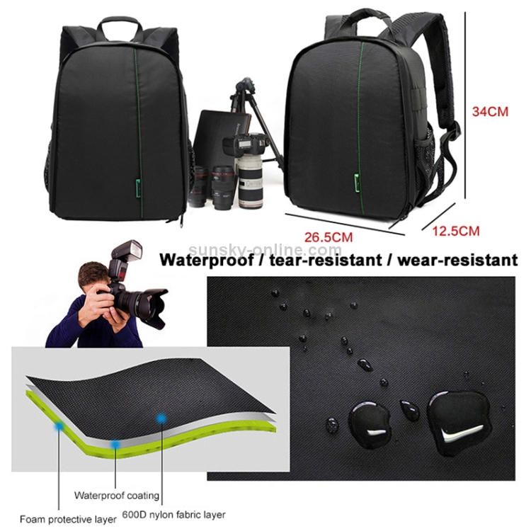 INDEPMAN DL-B012 Portable Outdoor Sports Backpack Camera Bag for GoPro, SJCAM, Nikon, Canon, Xiaomi Xiaoyi YI, Size: 27.5 * 12.5 * 34 cm(Red) - 2