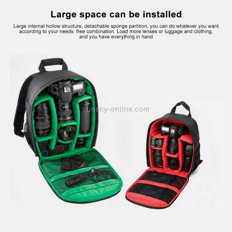 INDEPMAN DL-B012 Portable Outdoor Sports Backpack Camera Bag for GoPro, SJCAM, Nikon, Canon, Xiaomi Xiaoyi YI, Size: 27.5 * 12.5 * 34 cm(Red) - 6