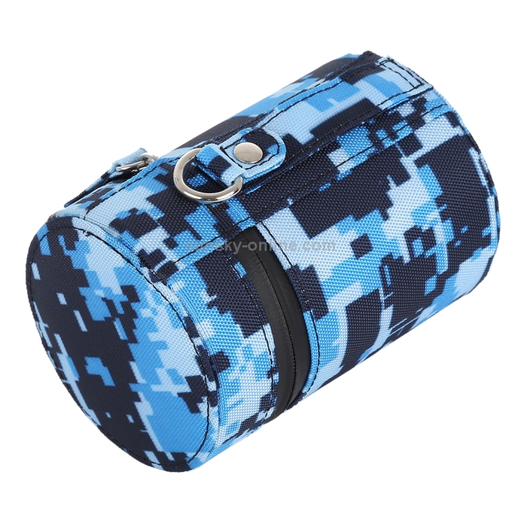 Blue Camera Bag Great Camouflage Color Small Lens Case Zippered Cloth Pouch Box for DSLR Camera Lens Color : Blue Size: 11x8x8cm 