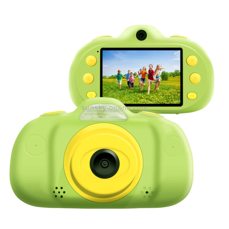 P8 Cámara para niños de doble lente y ocho megapíxeles de 2,4 pulgadas, compatible con tarjeta TF de 32 GB (verde) - 1