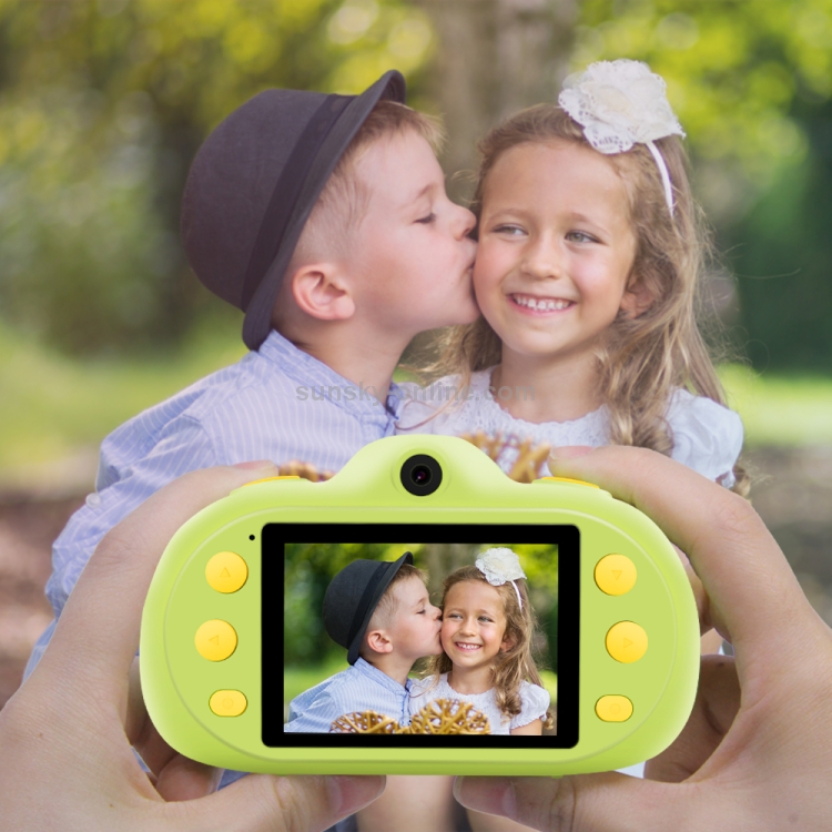 P8 Cámara para niños de doble lente y ocho megapíxeles de 2,4 pulgadas, compatible con tarjeta TF de 32 GB (verde) - 7