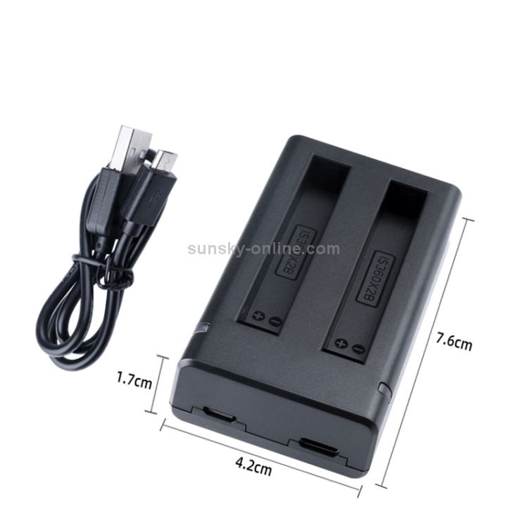 For Insta360 One X2 USB Dual Batteries Charger with USB Cable