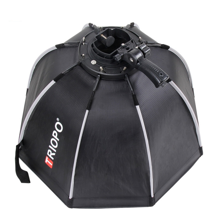Triopo KS2-55 55 cm Carga rápida Speedlite Flash Octagon Parabolic Softbox Difusor (negro) - 1