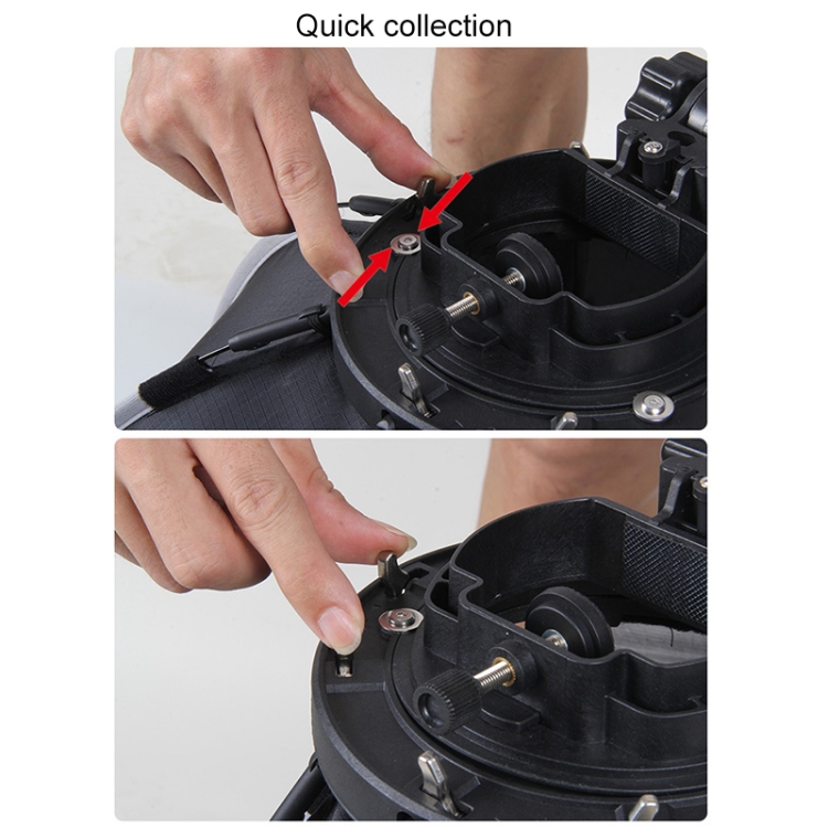 Triopo KS2-55 55 cm Carga rápida Speedlite Flash Octagon Parabolic Softbox Difusor (negro) - 4