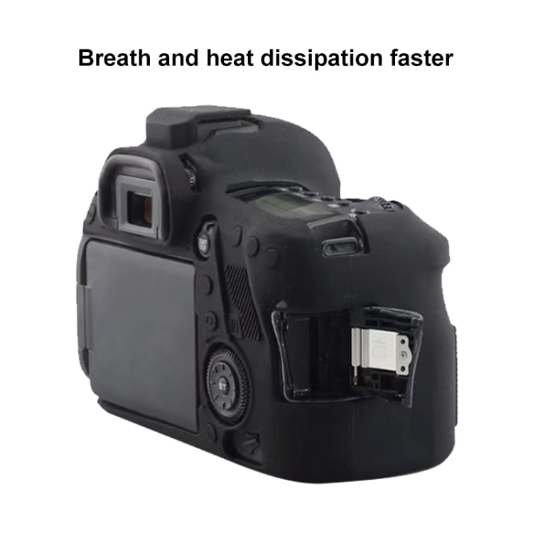 Soft Silicone Protective Case for Canon EOS 6D Mark II (Black) - B3
