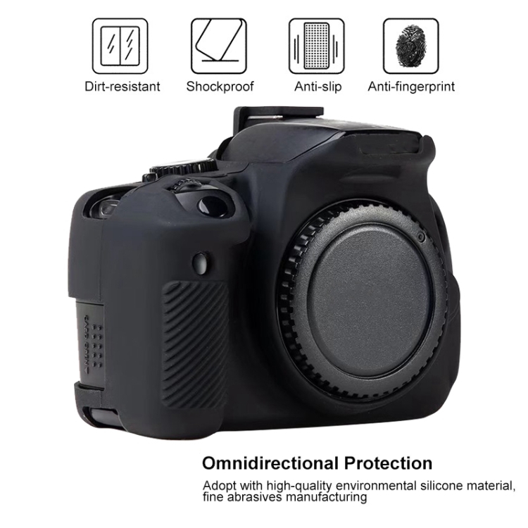 Soft Silicone Protective Case for Canon EOS 600D(Black) - B1