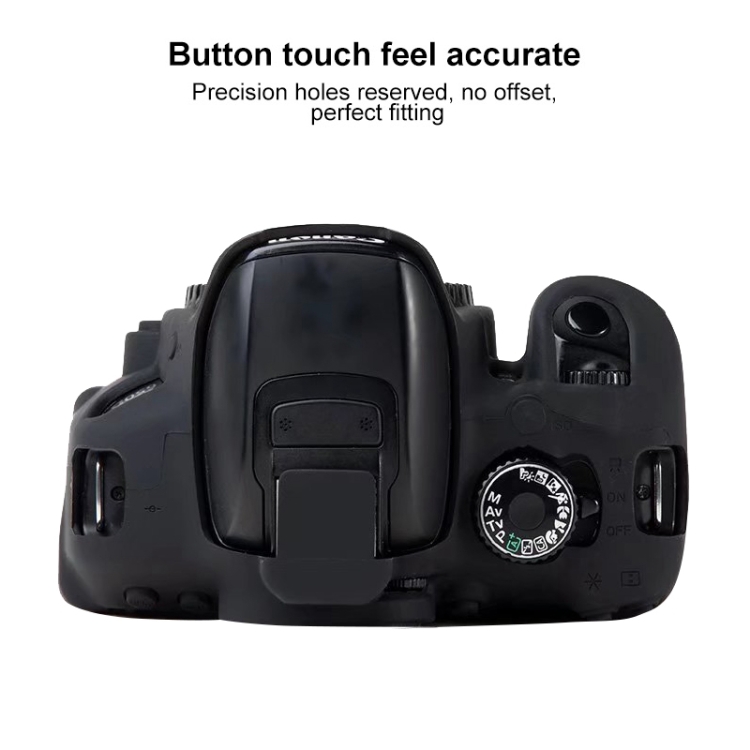 Soft Silicone Protective Case for Canon EOS 600D(Black) - B2